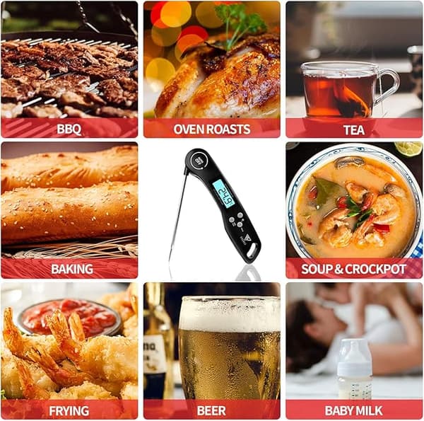 Kötttermometer, 3s snabbavläsande matlagnings termometer, kött T