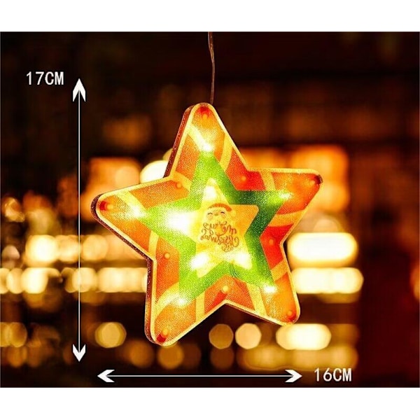 1 pcs Christmas Window Decoration Lights, Sucker Window Hanging Light String Christmas Party Decoration Gifts