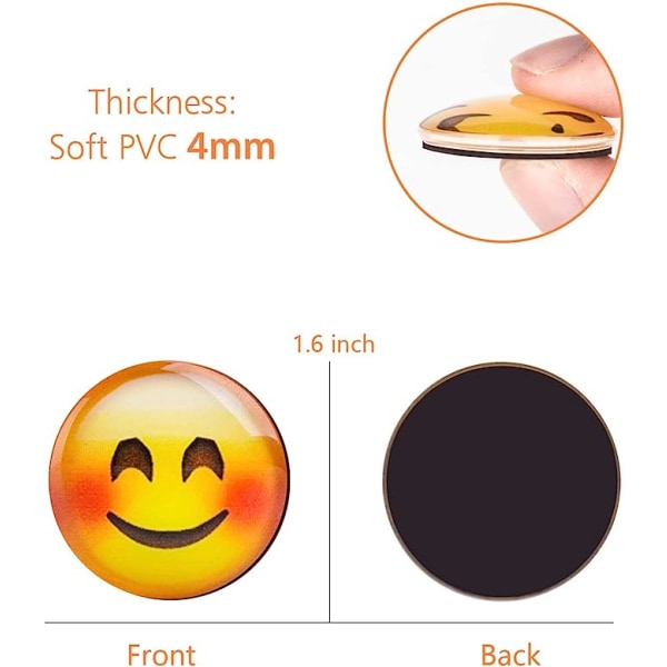 16 stk. Emoji Magnet Køleskabsmagnet Dekorativ