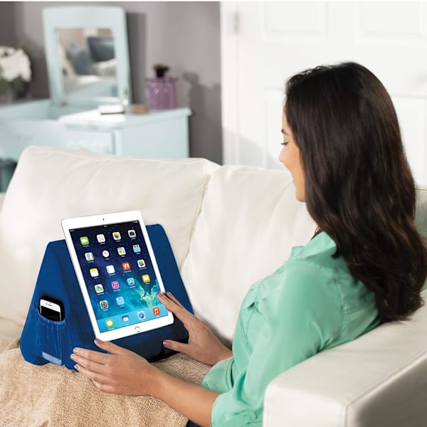 Pillow Pad Ultra Multi-Angle Mjuk Tablet Stativ, Blå - Bekväm