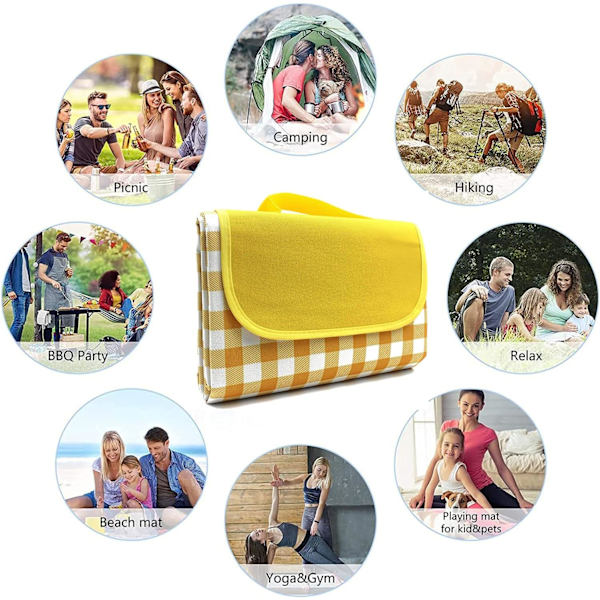 Rabatterade picknickfiltar, extra stora 80\" x 60\" utomhusstrandfiltar