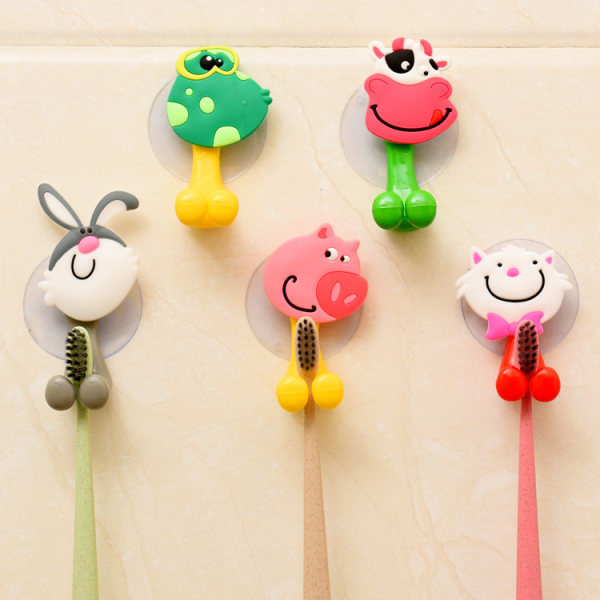 5pcs Funny Toothbrush Holder for Kids, Cute Animals Toothbrush H