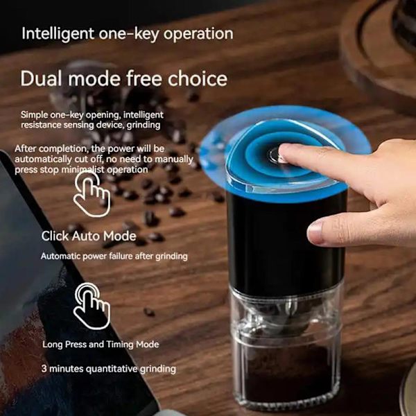 Bærbar elektrisk kaffekvern black