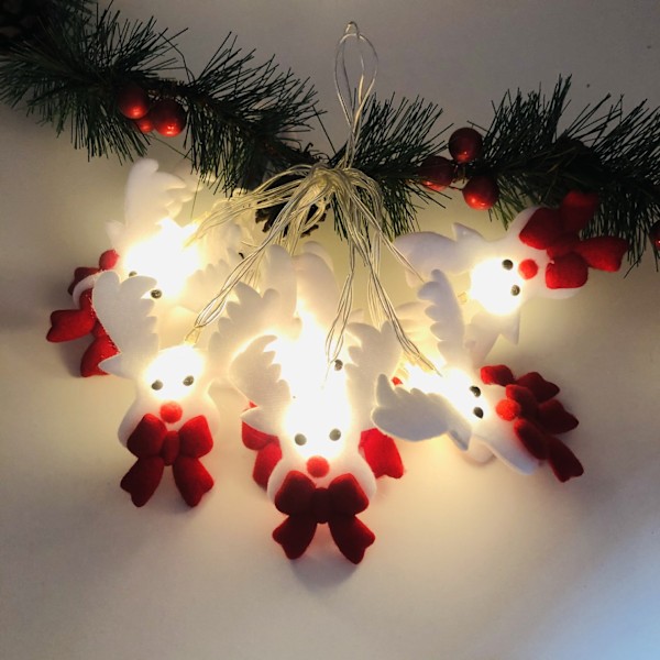 LED Christmas String Lights Plush Fawn String Lights Christmas Tree Hanging Decoration (Battery Model)