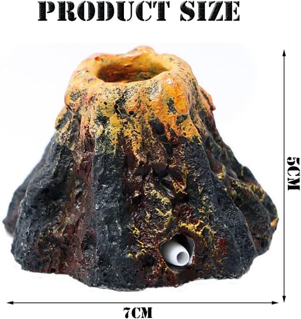 Akvarie Dekoration Resin Vulkan Luft Boble Pumpe Vulkan Formet