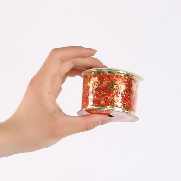 5 stämplade julband, DIY julgran