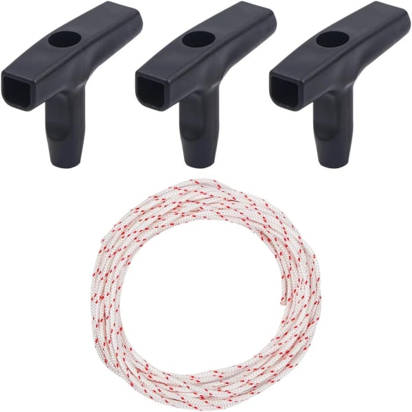 3-delt startvev med 10 m tilbaketrekkstarterledning (diameter: