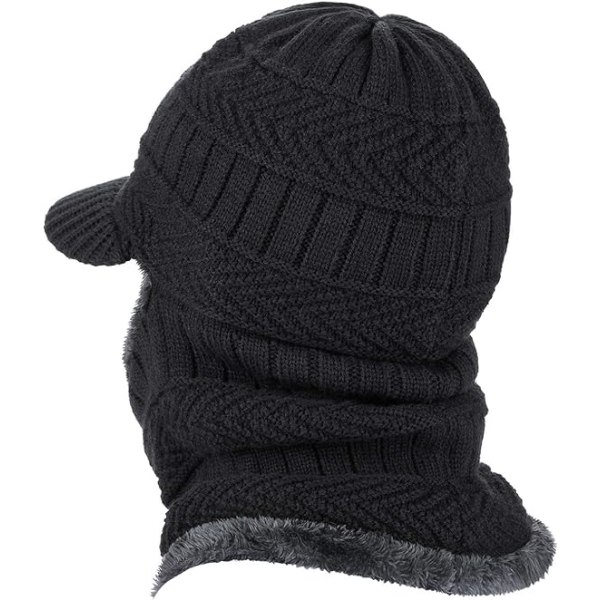 Talvinen neulottu balaclava-pipo, lämmin pyöräilyhiihto-naamio Univer