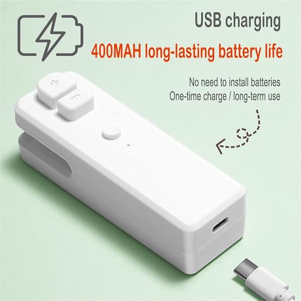 Bærbar forseglingmaskin, Mini USB-lading Snack Bag Heating Se