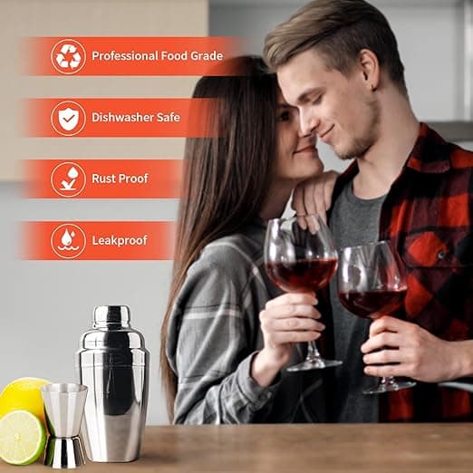 Rostfria cocktailshaker, cocktailshaker för vin