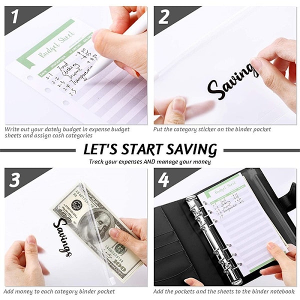 A6 Binder Budget Planner Notebook Omslag Mapp