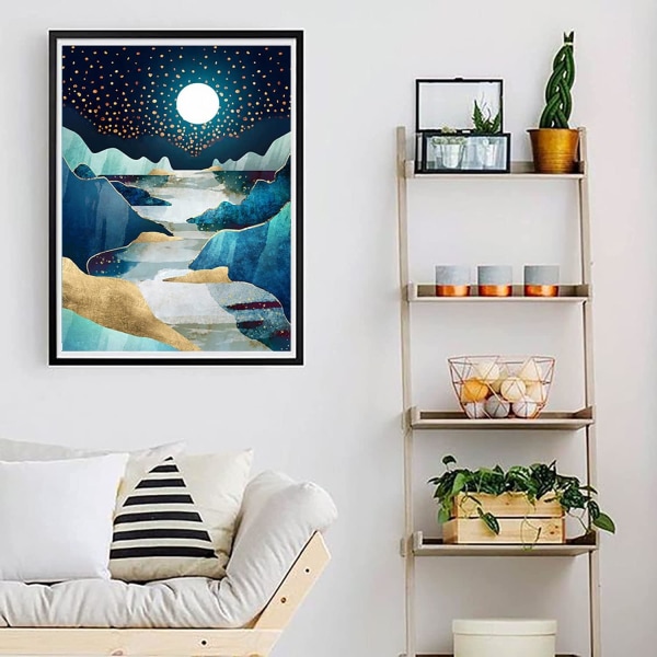 Landskap Diamantmålning Set, Diamantkonst Set för Vuxna och Barn