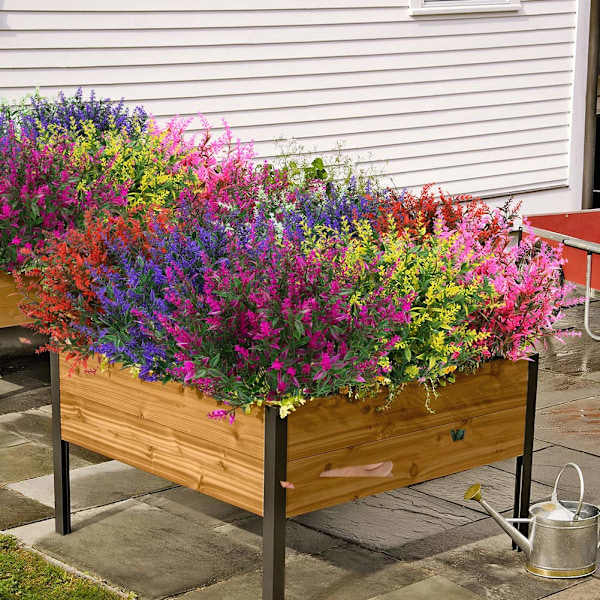 Udendørs Kunstig Simuleret Lavendel Kunstig Blomst - Gul