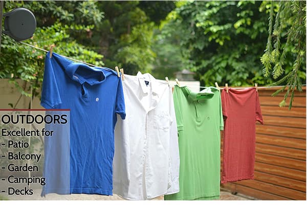 12m Retractable Clothesline for Clothes, Very Sturdy and Durable