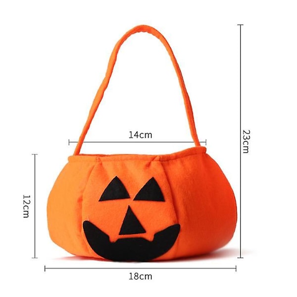 2 kpl Halloween-kurpitsakassi, kannettava kolmiulotteinen kuitukangas