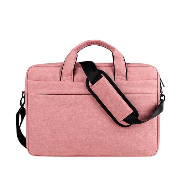 Håndholdt laptop taske med skulderrem 13,3-15,6 tommer - Pink 13.3 inch