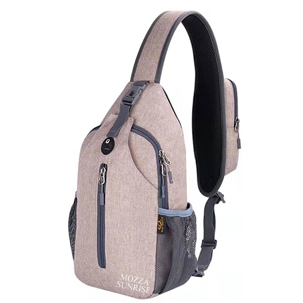 Crossbody Sling Ryggsäck Slingväska Resa Vandring Bröstväska Dagryggsäck (Rosa)