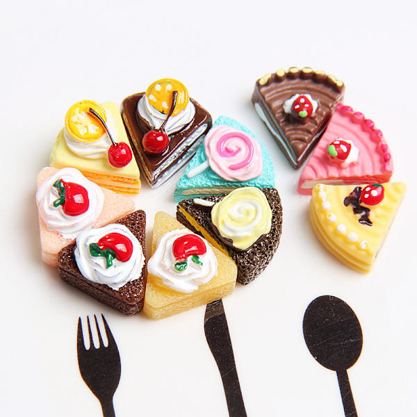 30 imitation resin triangle cake DIY mobiltelefon skal barn