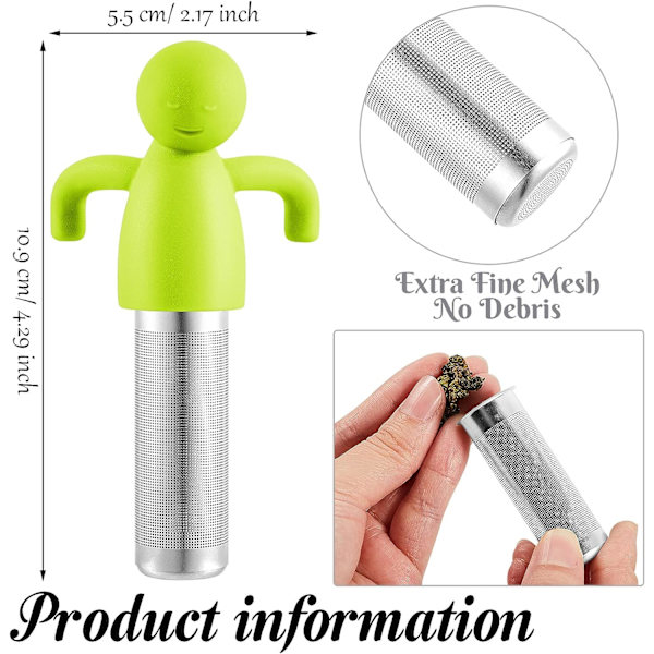 2 st teinfuser för löst te, söt ultrafint nät tesil