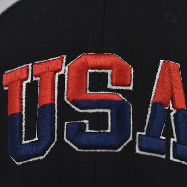 Cap stor bomull brodert amerikansk flagg klassisk baseball cap
