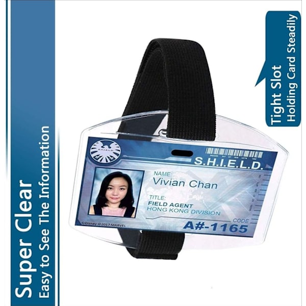 5 stk armbåndsmerkeholder armbånd ID-kortholder med justerbar belte