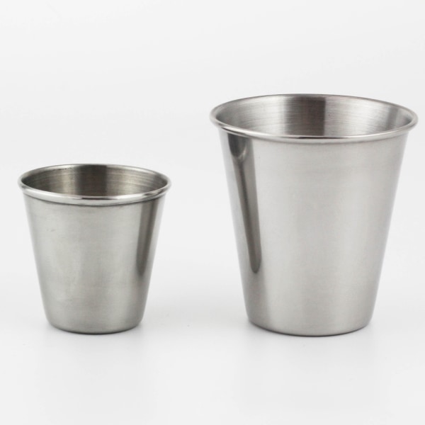 2 stk. rustfrit stålkrus, stabelbart metal krus, 304 rustfrit