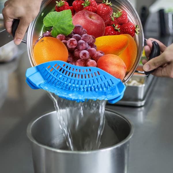 Klips på sil for gryter og panner Silikon pasta sil klips