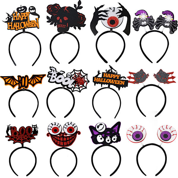 12 kappaletta Halloween-pantoja, Halloween-elementti Hämähäkki