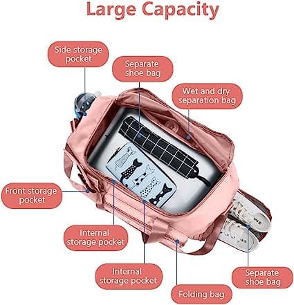 Stor sammenleggbar duffelbag