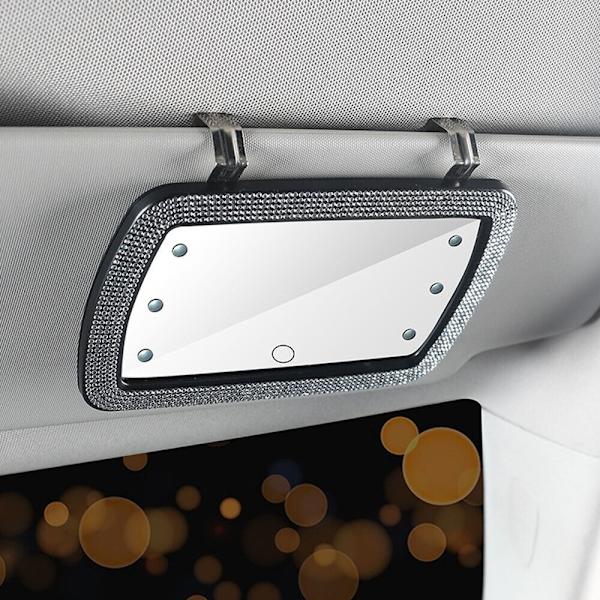 6 LED Bling aurinkolipan peili meikkipeili sisustus auto sisustus
