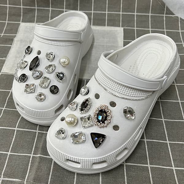 23 stk. 3D-clogs sandaler pynt, sko charms, søde sko pynt