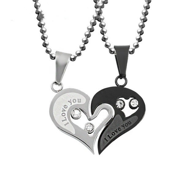 Stainless Steel Couple Necklaces His and Her, Couple Bracelets f