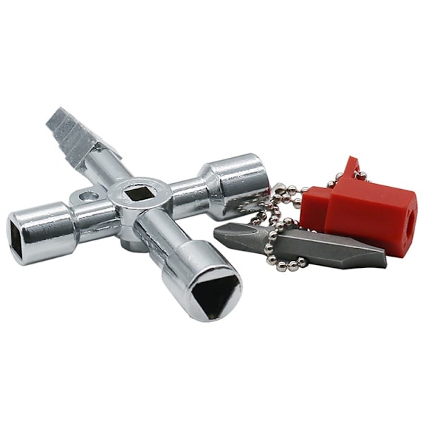 2PCS Universalnøkkel Elektrisk Skapnøkkel Trekant Firkant Wr