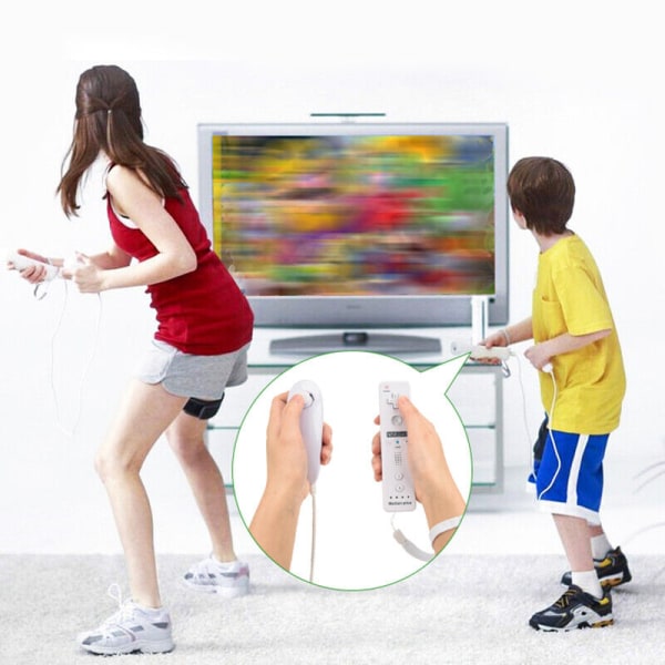 2 i 1 Nintendo Wii/U ægte fjernbetjening Motion Plus inde i Controll