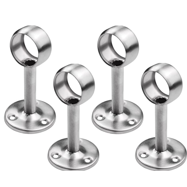 BLot of 4 (25mm) Curtain Rod Bracket Stainless Steel Ceiling Exp