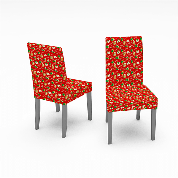 Juleborddekke og stolsekk - Juledekorasjon Elastisk endelstolssekk absorberende duk Tablecloth 140*140cm