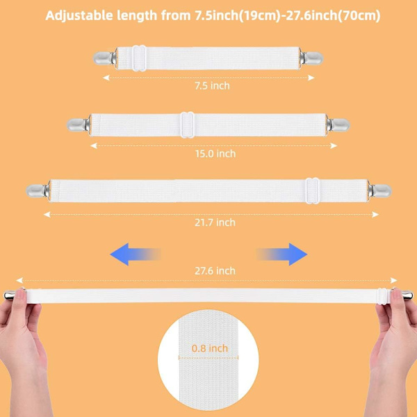 Två klämmor för lakan, soffklämma, lakanfästklämma, kraftig Fi