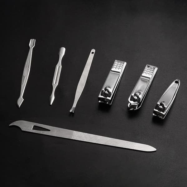 21stk/sæt Sort Rustfrit Stål Kit Tå Manicure Pedicure Sæt Na