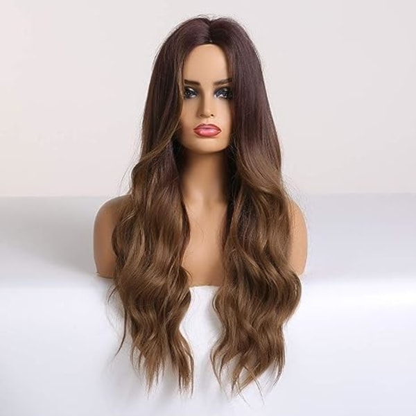 Vakker europeisk og amerikansk kvinne brunette langt hår rett