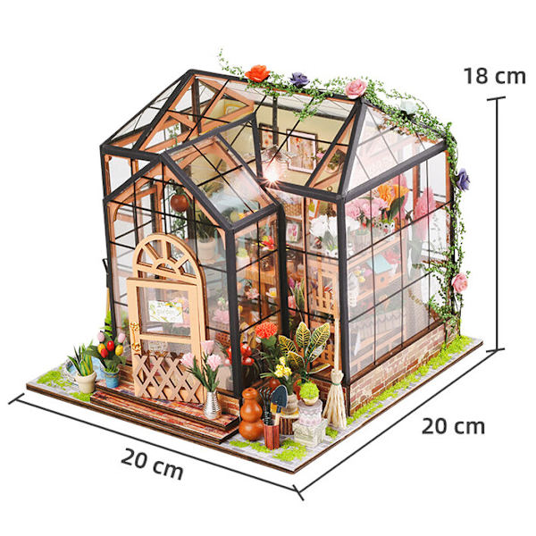 DIY miniatyrhus handgjord blomsterhus jenny blomsterhus rumpa