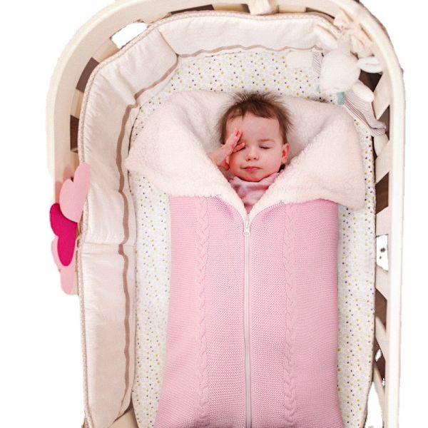 70*35cm Utomhus Baby Barnvagn Sovsäck Filt Ull Stickad Thi
