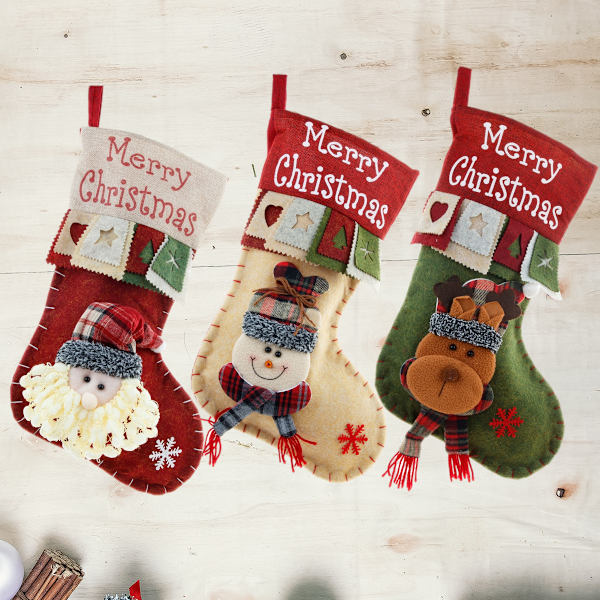1 kpl MerryChristmas Suuret joulu sukat Joulupukki Lumiukko G