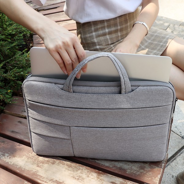 Business-kannettavan tietokoneen laukku miehille ja naisille 14-15,6 tuumaa Light Grey 14.1-15.4 inch