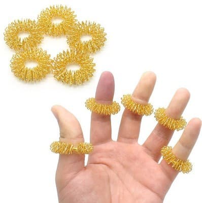 30 st Acupressureringar, Massageringar för Fingermassage Rin