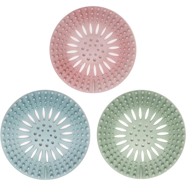 3-pack duschbrunnsskydd, hållbart silikonhårsskydd,