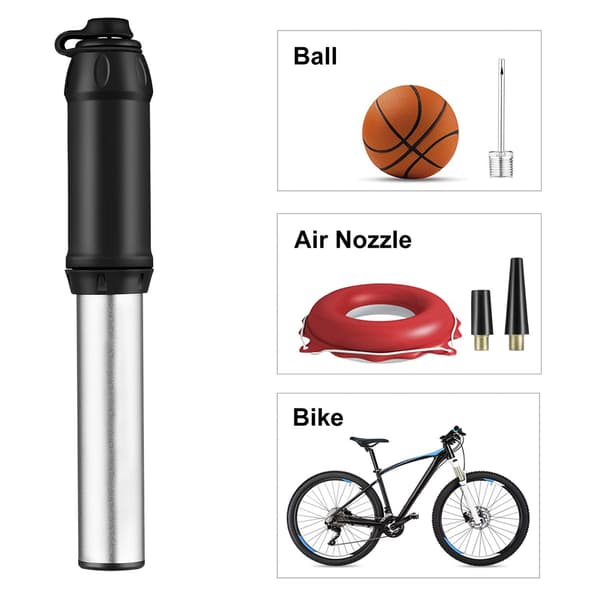 1 stk. Mini cykelpumpe [140PSI], Sort til MGM og Schrader, let