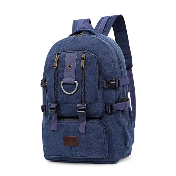 Outdoor Travel Hiking Retro Backpack - Blue