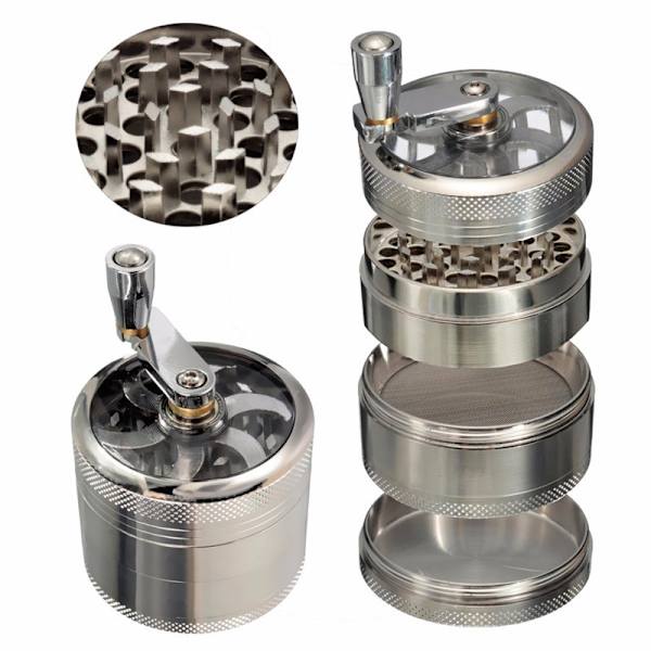 1 manuell sinklegering i sink for krydder, urter, kaffe, sett med 4