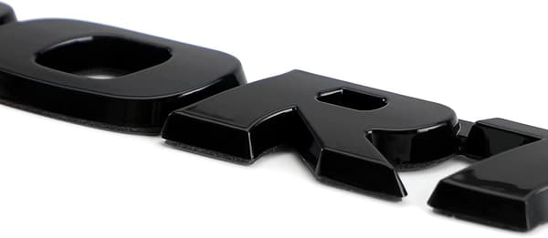 2 stk. 3D Metal Bil Bagagerum Logo Sort