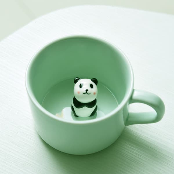 Keramiske krus for melk, kaffe, te 3D dyrefrokostkopp, morgen